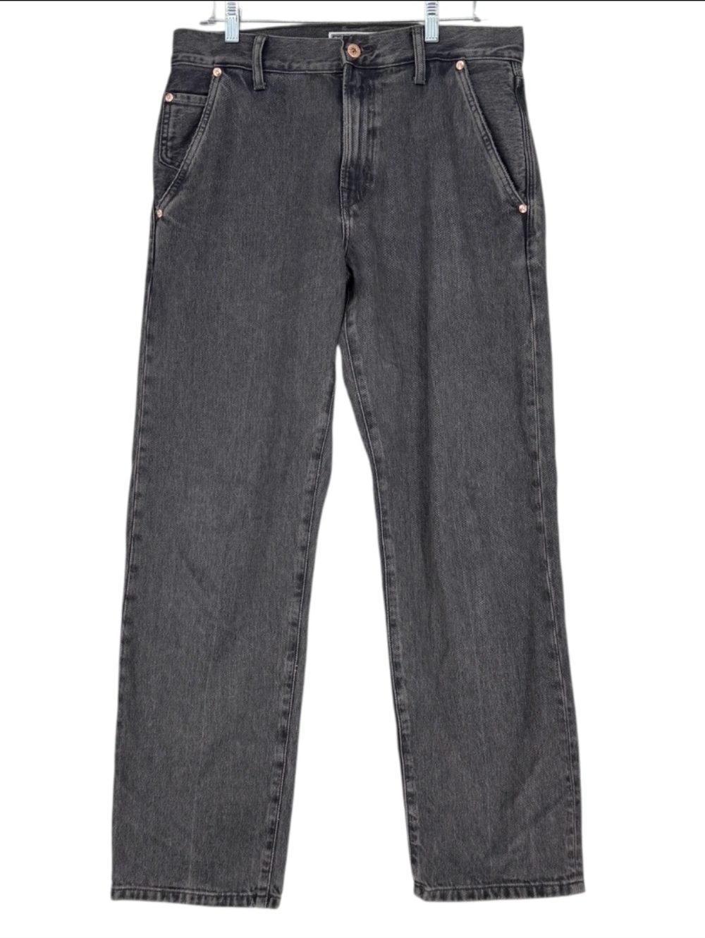 Wallace & Barnes Blackwashed Denim Jeans Size 30x29 Relaxed Straight